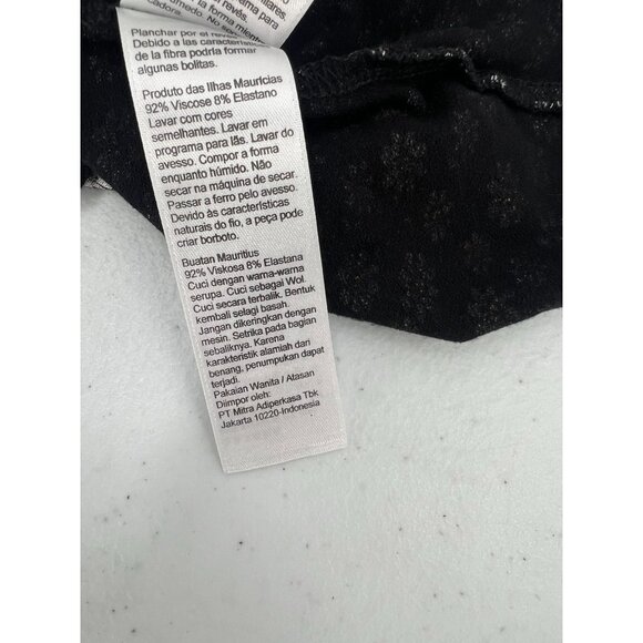 Topshop US 2 Black Daisy Crop Top Puff Sleeve Lettuce Hem Square Neck Y2K - Picture 4 of 8